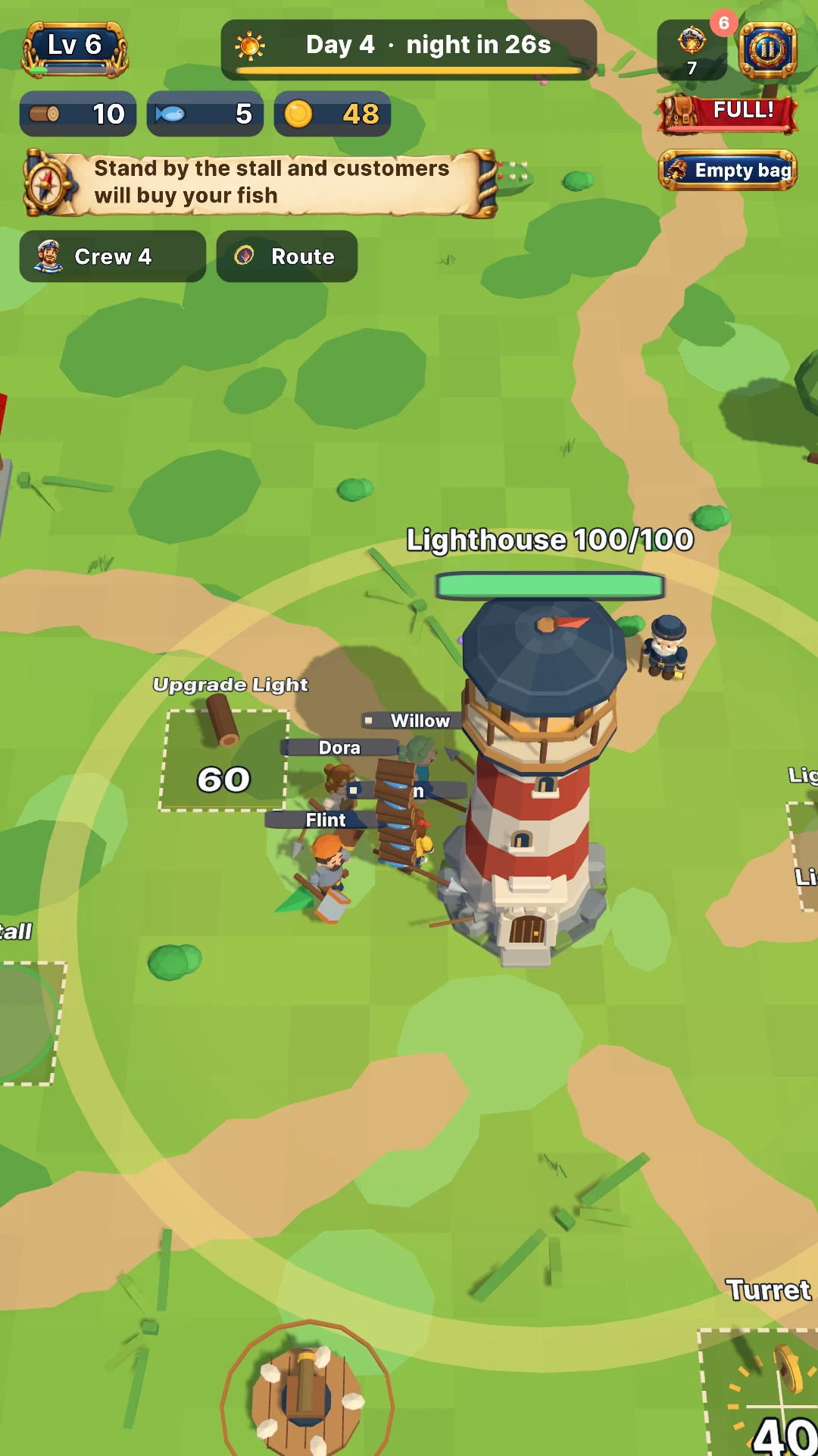 Latest English gameplay: the harbor and crew by day